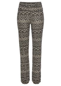 Buffalo Dames Harembroek in zwart/bladerprint ,maat 32/34, Witt, 100% Viscose