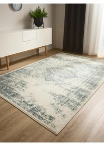 benuta Basic Matta Suki Creme/Mint 80x150 cm Syntetisk fiber Vintage
