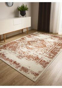 benuta Basic Matta Suki Creme/orange 60x120 cm Syntetisk fiber Vintage