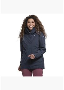 Sch&ouml;ffel 3-in-1-Funktionsjacke SCH&Ouml;FFEL "3in1 Jacket Style Tamina WMS", Damen, Gr. 36, blau, Obermaterial: 100% Polyester, unifarben, bequem Po-bedeckend, mit verstellbarem Klettverschluss, Jacken 3-in-1-Funktionsjacke, mit herauszippbarer, separat tragbarer, wattierter Innenjacke