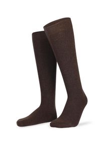 Kniestr&uuml;mpfe Hudson "RELAX COTTON", Herren, Gr. 41-42, braunmeliert, Baumwollmischung, normal, Socken Kniestr&uuml;mpfe, druckfreier Relax-Komfortbund