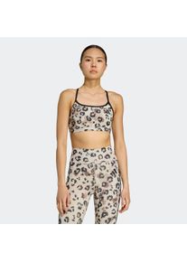 Sport-BH adidas Performance "POWERREACT ESSENTIALS MIT LEICHTEM HALT UND PRINT", Damen, Gr. S, Cup A/B, wonder aluminium, print, Obermaterial: 89% Polyester, 11% Elasthan, BHs Sport-BH