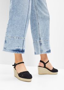 Pumps med kilklack - svart - storlek 38 - bonprix