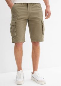 Cargoshorts i bomull avslappnad passform - gr&ouml;n - storlek 54 - bonprix