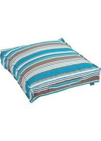 HOCK H.O.C.K., Sitzkissen &raquo;Yucatan&laquo; mit bunten Streifen, blau + gestreift, Kunstfaser, B/L: 50 cm x 50 cm - 1 Stk.