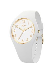 Ice Watch ice-watch, Damen, Quarzuhr &raquo;ICE glam - Small - 3H&laquo; Armbanduhr, Damenuhr, Silikonarmband, bis 10 bar wasserdicht, wei&szlig;, Tolle Damenarmbanduhr