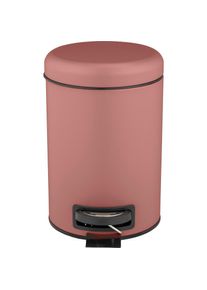 Wenko, Kosmetikeimer &raquo;Leman&laquo; altrosa, 3 Liter, rosa/schwarz, Polypropylen, Stahl,