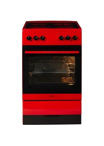 Amica, Elektro-Standherd &raquo;SHC 11506 R&laquo; Steam Clean Komfortables Kochen und Backen mit &uuml;bersichtlicher Handhabung, rot, Restw&auml;rmeanzeige am Kochfeld 