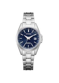 Citizen, Damen, Funkuhr Armbanduhr, Damenuhr, Solar, Edelstahlarmband, Saphirglas, Datum, silberfarben, Geschmackvolle Damenfunkuhr