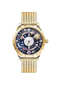 Thomas Sabo, Herren, Quarzuhr &raquo;COSMIC AMULET&laquo; Armbanduhr, Damenuhr, Zirkonia, Herz, Mond, Sterne, Edelstahlarmband, goldfarben, Extravagante 