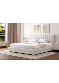 Home Affaire, Polsterbett &raquo;SELVAIR in der Breite 180cm, inkl. Lattenrost und Bettkasten&laquo; gepolstertes Kopfteil und Rahmen, Bezug im Chenillecharakter,