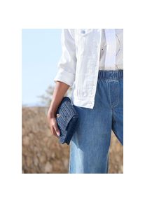 Vivance, Damen, Umh&auml;ngetasche &raquo;Handtasche&laquo; Minibag, Henkeltasche, Bast-Optik, Sommertasche, Crossbody Bag, blau, B/H/T: 23 cm x 19 cm x 5 cm, 