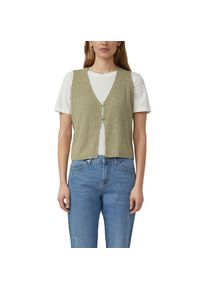 s.Oliver, Herren, Strickweste mit 2-Knopf-Verschluss, OLIV, 44, Strickweste von s.Oliver Red Label