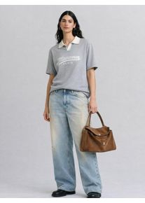 Mansour T-shirt 'Jacquard Knitted Polo Grey' gris taille XS