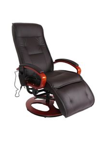 Relaxliege ARLES II, Relaxsessel MIT Massage, Massagesessel ~ Kunstleder, coffee