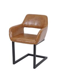 Esszimmerstuhl HWC-A50 II, Freischwinger Stuhl K&uuml;chenstuhl, Retro 50er Jahre Design ~ Kunstleder, Wildlederimitat