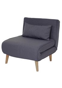 Schlafsessel HWC-D35, Schlafsofa Funktionssessel Klappsessel Relaxsessel Jugendsessel Sessel, Stoff/Textil ~ dunkelgrau