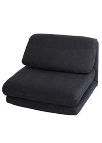 Schlafsessel HWC-E68, Schlafsofa Funktionssessel Klappsessel Relaxsessel, Stoff/Textil ~ dunkelgrau