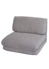 Schlafsessel HWC-E68, Schlafsofa Funktionssessel Klappsessel Relaxsessel, Stoff/Textil ~ hellgrau