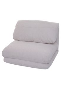 Schlafsessel HWC-E68, Schlafsofa Funktionssessel Klappsessel Relaxsessel, Stoff/Textil ~ beige