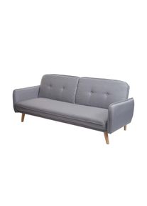 Schlafsofa HWC-J18, Couch Klappsofa G&auml;stebett Bettsofa, Schlaffunktion Stoff/Textil 185cm ~ grau