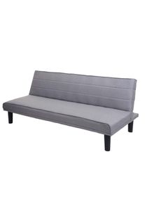 Schlafsofa HWC-J17, Couch Klappsofa G&auml;stebett Bettsofa, Schlaffunktion Stoff/Textil 165cm ~ grau