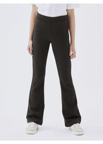 Jerseyhose name it "NKFFRIKKALI f&uuml;r M&auml;dchen mit ausgestelltem Bein und Viskose", M&auml;dchen, Gr. 158, N-Gr, schwarz, Jersey, Obermaterial: 67% Viskose, 28% Polyester, 5% Elasthan, unifarben, ausgestellt lang, Hosen Jerseyhose, unifarben, casual, ausgestellt, Viskosemix, ohne Kragen