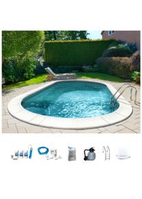 Ovalpool MY POOL BWT "PREMIUM mit grauer Innenfolie", grau (wei&szlig;, grau), B:360cm H:120cm L:737cm, Schwimmbecken, Ovalpool, H&ouml;he 120 cm, in verschiedenen Gr&ouml;&szlig;en