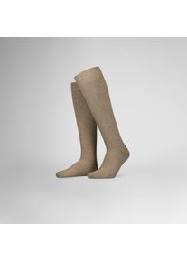 Kniestr&uuml;mpfe Hudson "ONLY 2-PACK", Herren, Gr. 39-42, beigemeliert, Baumwollmischung, normal, Socken Kniestr&uuml;mpfe, Komfortbund mit weitem Fu&szlig;ausschnitt