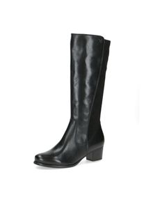 Stiefel Caprice, Damen, Gr. 36, Synthetik Textil, Normalschaft, schwarz, Leder, Textil, Schuhe Stiefel, Blockabsatz, Langschaftstiefel in klassischer Eleganz