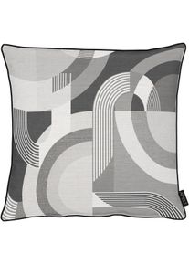 Dekokissen Apelt "Arco" Gr. 1, grau (grau, gemustert), B:46cm L:46cm, Polyester, Dekokissen_Sitzkissen_Kissenh&uuml;llen, Dekokissen