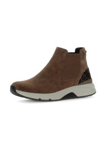Chelseaboots ROLLINGSOFT, Damen, Gr. 38, braun (cognac), Elastischer Einsatz, Veloursleder, Schuhe Chelseaboots, Plateau, High Top-Sneaker, Schn&uuml;rschuh mit Grip-Profil