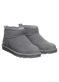 Winterboots Bearpaw "SHORTY", Damen, Gr. 38, grau, Veloursleder, unifarben, Schuhe Winterboots, Winterstiefel, Schlupfstiefel mit herausnehmbarer Innensohle