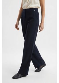 Marlene-Hose Cinque "CISILASSO", Damen, Gr. 40, N-Gr, blau (dunkelblau), Web, Obermaterial: 52% Polyester, 21% Polyamid, 17% Viskose, 10% Elasthan, unifarben, bequem lang, Hosen Marlene-Hose, elastischer Bund, hohe Leibh&ouml;he, weites Bein