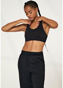 Sport-BH Only Play "ONPDAISY SEAM SPORTS BRA - NOOS", Damen, Gr. L (40), N-Gr, blau (night sky), Jersey, Obermaterial: 92% Polyamid, 8% Elasthan, unifarben, slim fit, BHs Sport-BH, nahtlose Verarbeitung