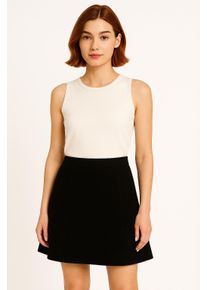 Strickrock Only "ONLAMA LIFE SKATER SKIRT CC KNT", Damen, Gr. XS (34), schwarz, Strick, Obermaterial: 85% Polyester, 15% Baumwolle, unifarben, regular fit kurz, R&ouml;cke Strickrock