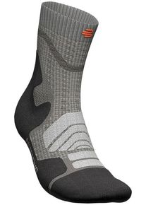 Sportsocken Bauerfeind "Outdoor Merino Mid Cut Socks, Women", Damen, Gr. 39-42, grau (stone grau), Obermaterial: 57% Polyamid, 35% Wolle, 8% Elasthan, Socken Sportsocken, f&uuml;r Damen