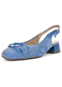 Slingpumps Ara "GRAZ", Damen, Gr. 2,5, blau (azurblau), Veloursleder, unifarben, Schuhe Slingpumps, Sling Pumps, Festtagssschuh mit Blockabsatz, H-Weite