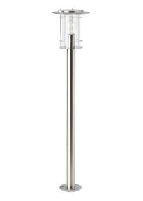 Au&szlig;en-Stehlampe Brilliant "YORK", silber (edelstahlfarben), H:103cm &Oslash;:9cm, Leuchten, Au&szlig;en-Stehlampe, 100cm H&ouml;he, E27 max. 40W, LED geeignet, aus rostfreiem Edelstahl
