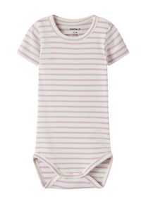 Kurzarmbody name it "NBNBANI SS BODY NOOS", Jungen, Gr. 74, N-Gr, fragrant lila, Jersey, Obermaterial: 57% Baumwolle, 38% Modal, 5% Elasthan, gestreift, regular fit normal, Rundhals, Bodys Kurzarmbody, Baumwollmischung, Jersey Rippqualit&auml;t