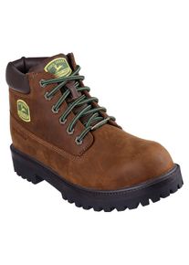 Schn&uuml;rstiefel Skechers "SERGEANTS JOHN DEERE-DOZER", Herren, Gr. 40, Textil, braun (braun, gr&uuml;n), Leder, kontrastfarbene Details, Schuhe Schn&uuml;rstiefel, Boots mit John Deere Collaboration