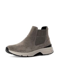 Chelseaboots ROLLINGSOFT, Damen, Gr. 40, grau (taupe), Elastischer Einsatz, Veloursleder, Schuhe Chelseaboots, Plateau, High Top-Sneaker, Schn&uuml;rschuh mit Grip-Profil