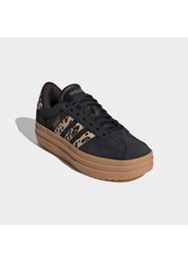 Sneaker adidas Sportswear "VL COURT BOLD", Damen, Gr. 40, schwarz (core schwarz, magic beige, schwarz braun), Leder, Synthetik, Textil, Schuhe Sneaker, mit Leo Print