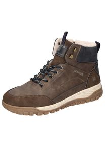 Winterboots Lerros, Herren, Gr. 45, Warmfutter, braun (dunkelbraun, navy), Lederimitat, Schuhe Winterboots, Winterboots, Freizeitstiefel mit Warmfutter