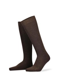 Kniestr&uuml;mpfe Hudson "ONLY 2-PACK", Herren, Gr. 39-42, braunmeliert, Baumwollmischung, normal, Socken Kniestr&uuml;mpfe, Komfortbund mit weitem Fu&szlig;ausschnitt