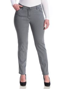 Stretch-Hose KjBRAND "Betty", Damen, Gr. 46 (23), K-Gr, grau (grau, kurzgr&ouml;&szlig;en), Denim/Jeans, Obermaterial: 78% Baumwolle, 18% Polyester, 4% Elasthan, gerade lang, Hosen Stretch-Hose, super Stretch