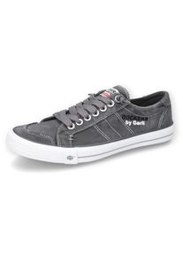 Slip-On Sneaker Dockers by Gerli, Herren, Gr. 40, grau, Textil, Veloursleder, washed, Schuhe Slip-On Sneaker, Freizeitschuh, Retro Sneaker, Fake Schn&uuml;rung, in cooler Jeansoptik