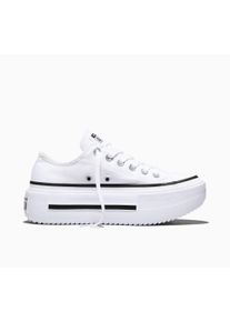 Sneaker Converse "CHUCK TAYLOR ALL STAR LIFT DOUBLE", Damen, Gr. 37, wei&szlig; (wei&szlig;, schwarz, wei&szlig;), Textil, Schuhe Sneaker