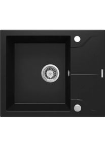 DEANTE, Sp&uuml;lbecken, Zlewozmywak Andante 1-komorowy z kr&oacute;tkim ociekaczem - nero (Einbausp&uuml;le, 49 cm)