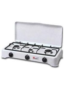 Parker Pen Fornello Parker Gas 3f Griglia Smaltata, Kochplatte, Weiss